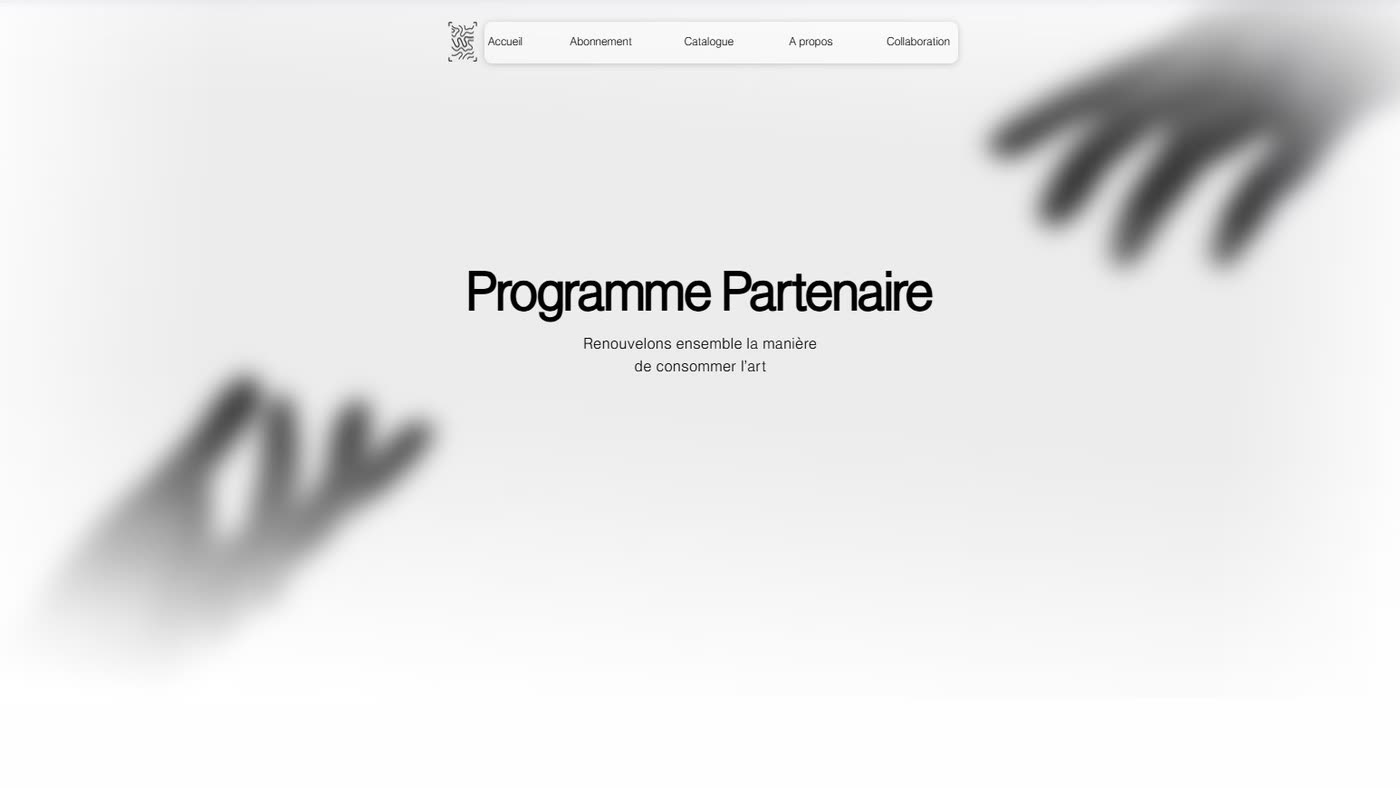 La page Programme partenaire du site WF WallArt